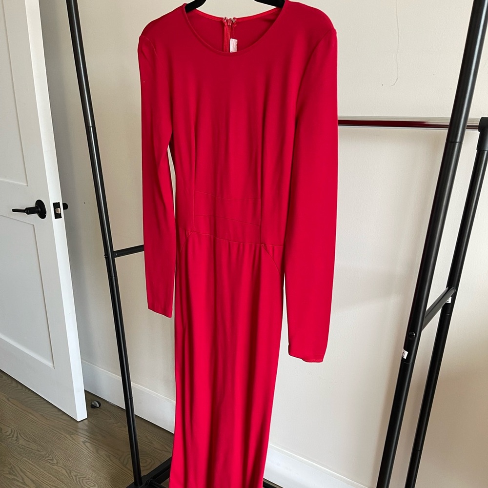 Evening red dress